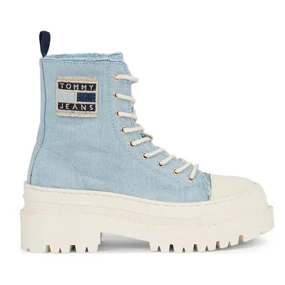 Plátěnky Tommy Jeans Foxing Denim Boot EN0EN02348 Modrá