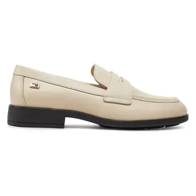 Lordsy Tommy Hilfiger Flag Leather Classic Loafer FW0FW08030 Béžová