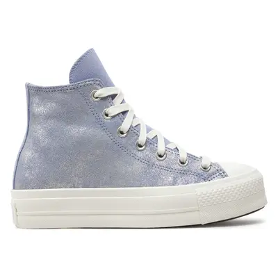 Plátěnky Converse Chuck Taylor All Star Lift Platform Suede Shimmer A11549C Fialová