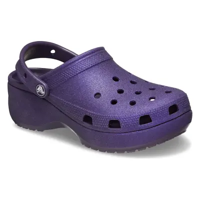 Nazouváky Crocs Classic Platform Glitter Clog W 207242 Fialová