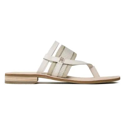 Žabky Tommy Hilfiger Th Webbing Mule Sandal FW0FW07275 Bílá