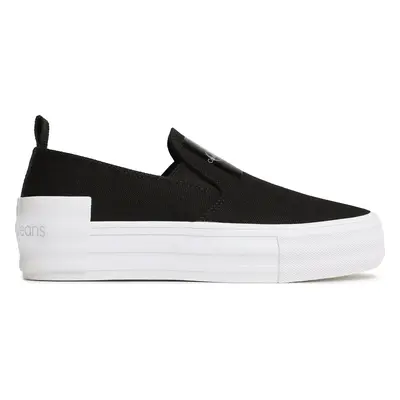 Tenisky Calvin Klein Jeans Bold Vulc Flat Slipon YW0YW01040 Černá