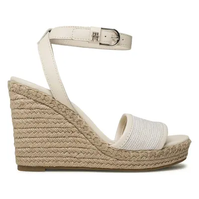 Espadrilky Tommy Hilfiger Th Woven High Wedge FW0FW07344 Béžová