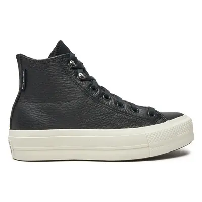 Plátěnky Converse Chuck Taylor All Star Lift Platform Water Repellent Leather A08312C Černá