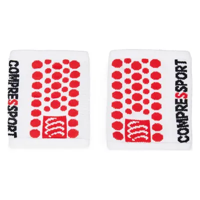 Sada potítek na ruku Compressport Sweatbands 3D.Dots WSTV2 Bílá