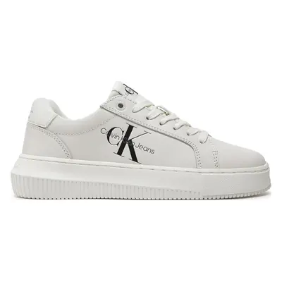 Sneakersy Calvin Klein Jeans Chunky Cupsole Laceup Mon Lth Wn YW0YW00823 Bílá