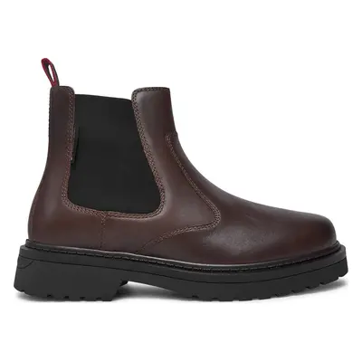 Kotníková obuv s elastickým prvkem Tommy Jeans Tjm Chelsea Boot EM0EM01469 Hnědá