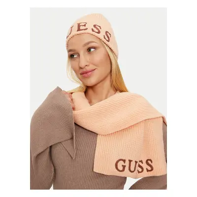 Sada čepice a šál Guess GFBOXW P4402 Oranžová