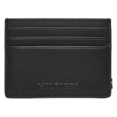 Pouzdro na kreditní karty Tommy Hilfiger Monotype Leather Credit Card Holder AM0AM12508 Černá