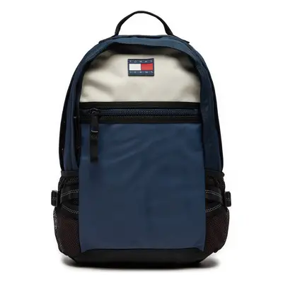 Batoh Tommy Jeans Mochila color block con logo engomado de hombre AM0AM12611 Tmavomodrá