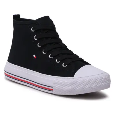 Plátěnky Tommy Hilfiger High Top Lace-Up T3A9-32679-0890 S Černá