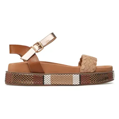 Sandály Wrangler Amaya Woven WL21661A Hnědá