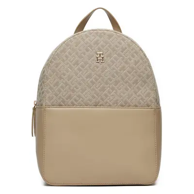 Batoh Tommy Hilfiger Th Jacquard Backpack AW0AW17074 Béžová