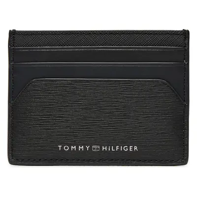 Pouzdro na kreditní karty Tommy Hilfiger Premium Business Leather Card Holder AM0AM12510 Černá