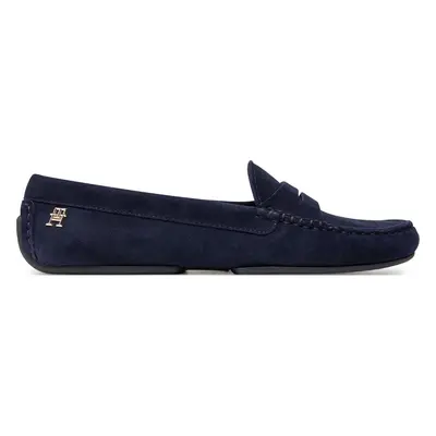 Mokasíny Tommy Hilfiger Th Suede Driver Loafer FW0FW08563 Tmavomodrá