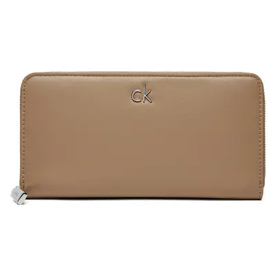 Velká dámská peněženka Calvin Klein Ck Daily Large Zip Around_Pbl K60K612850 Hnědá