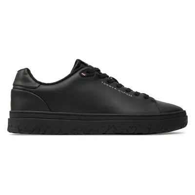 Sneakersy Tommy Hilfiger Court Thick Cupsole Leather FM0FM05208 Černá