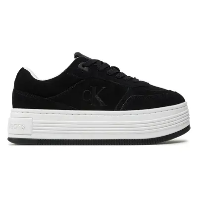 Sneakersy Calvin Klein Jeans Bold Platf Laceup Low Mg Suede YW0YW01575 Černá