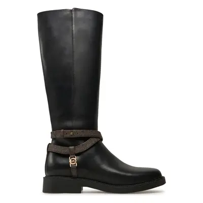 Kozačky MICHAEL Michael Kors Abigail Leather Riding Boot 40F4ABMB7L Černá