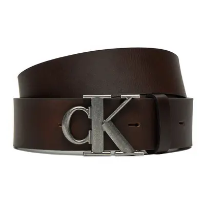 Pánský pásek Calvin Klein Jeans Round Mono Plaque Lthr Belt 40Mm K50K512067 Hnědá