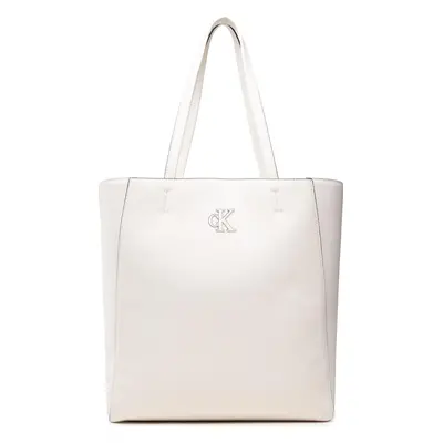 Kabelka Calvin Klein Minimal Monogram Shopper32 K60K609292 Bílá