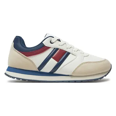 Sneakersy Tommy Hilfiger Flag Low Cur Lace-Up Sneaker T3X9-33664-1269 Bílá