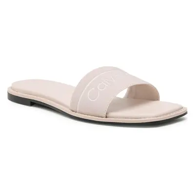 Nazouváky Calvin Klein Squared Flat Slide He HW0HW00817 Béžová