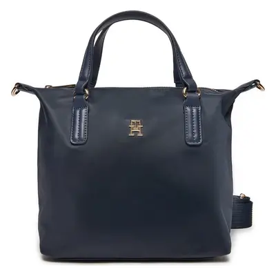 Kabelka Tommy Hilfiger Poppy Th Small Tote AW0AW15640 Tmavomodrá