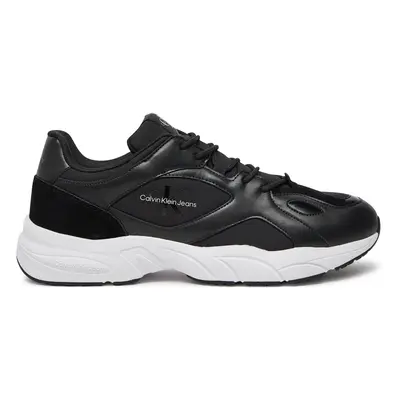 Sneakersy Calvin Klein Retro Tennis Low Laceup Mtl YM0YM00985 Černá