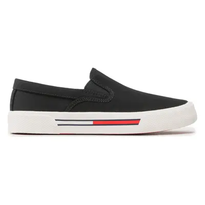 Tenisky Tommy Jeans Slip On EN0EN02088 Černá