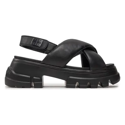 Sandály Tommy Jeans Tjw Chunky City Sandal EN0EN02525 Černá