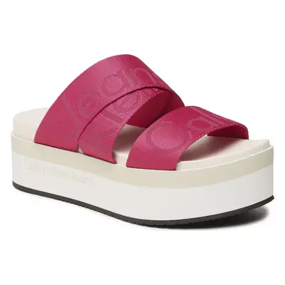 Nazouváky Calvin Klein Jeans Flatform Sandal Webbing YW0YW00966 Růžová