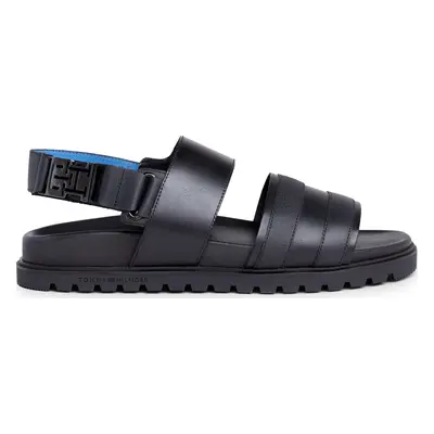 Sandály Tommy Hilfiger Elevated Th Buckle Lth Sandal FM0FM05007 Černá