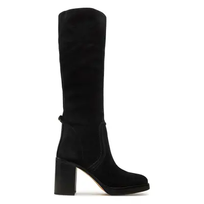 Kozačky MICHAEL Michael Kors Hayden Suede Boot 40F4HYMB5S Černá