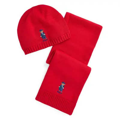 Sada čepice a šál Polo Ralph Lauren 313951763001 Červená