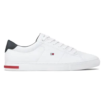 Sneakersy Tommy Hilfiger Essential Leather Detail Vulc FM0FM04047 Bílá