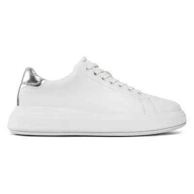 Sneakersy Calvin Klein Raised Cupsole Lace Up Lth Bt HW0HW02005 Bílá