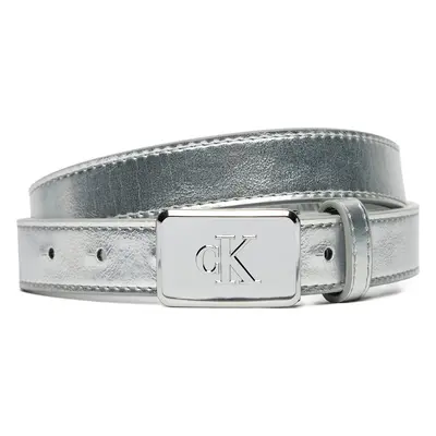 Dětský pásek Calvin Klein Jeans Metallic Buckle Belt IU0IU00666 Stříbrná