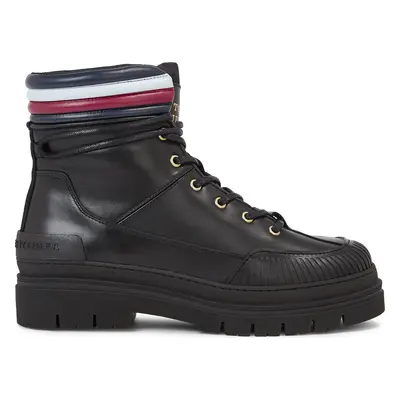 Turistická obuv Tommy Hilfiger Corporate Feminine Outdoor Boot FW0FW07501 Černá