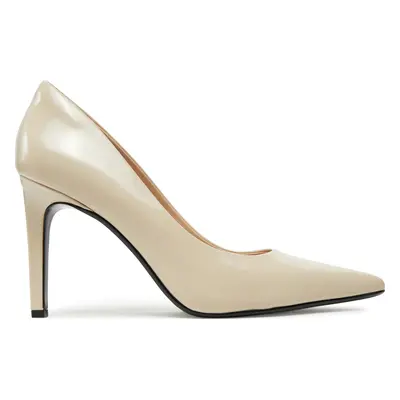 Lodičky Calvin Klein Heel Pump 90 - Brush L HW0HW02263 Béžová