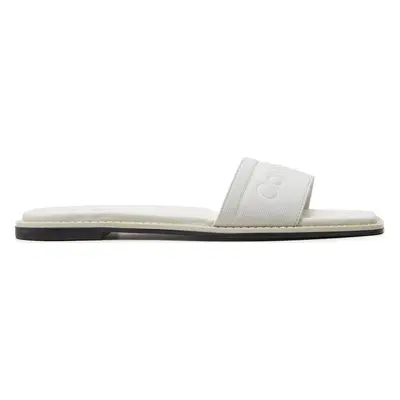 Nazouváky Calvin Klein Flat Slide He HW0HW01989 Bílá