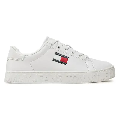 Sneakersy Tommy Jeans Tjw Logo Outsole Sneaker Ess EN0EN02703 Bílá