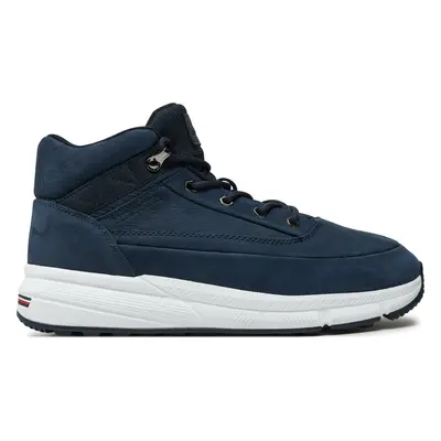 Sneakersy Tommy Hilfiger Hilfiger Warm Nubuck Hybrid B FM0FM05189 Tmavomodrá