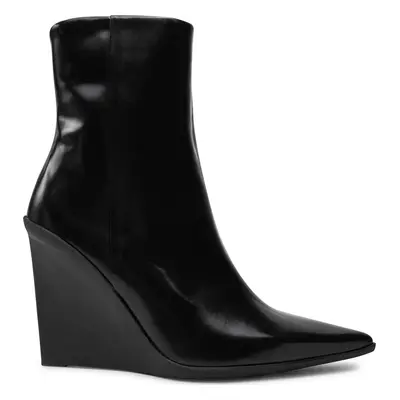 Polokozačky Calvin Klein Wedge Ankle Boot 90 HW0HW02256 Černá