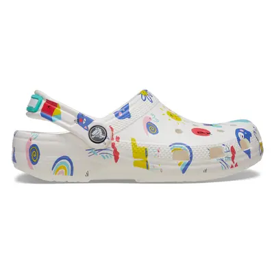 Nazouváky Crocs Classic Doodle Print Clog K 210356 Bílá