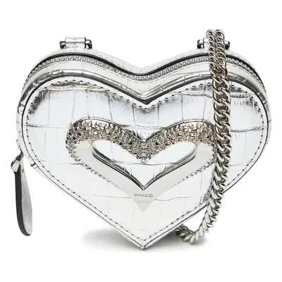 Peněženka na mince PINKO Heart Pills Holder . AI 24-25 PCPL 103835 A1W5 Stříbrná