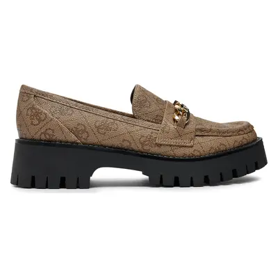 Loafersy Guess Almosty FLTALM FAL14 Hnědá