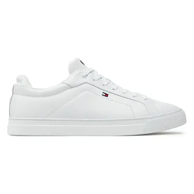 Sneakersy Tommy Hilfiger Icon Court Lth Flag Ess FM0FM05317 Bílá