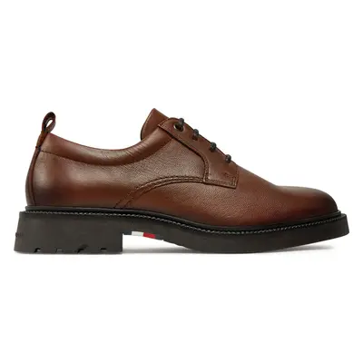 Polobotky Tommy Hilfiger Comfort Lwt Lth Shoe FM0FM05172 Hnědá