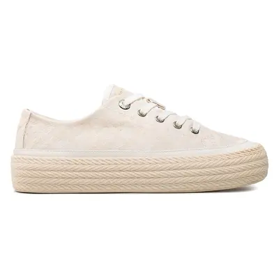 Tenisky Tommy Hilfiger Vulc Rope Monogram White Denim FW0FW07254 Béžová